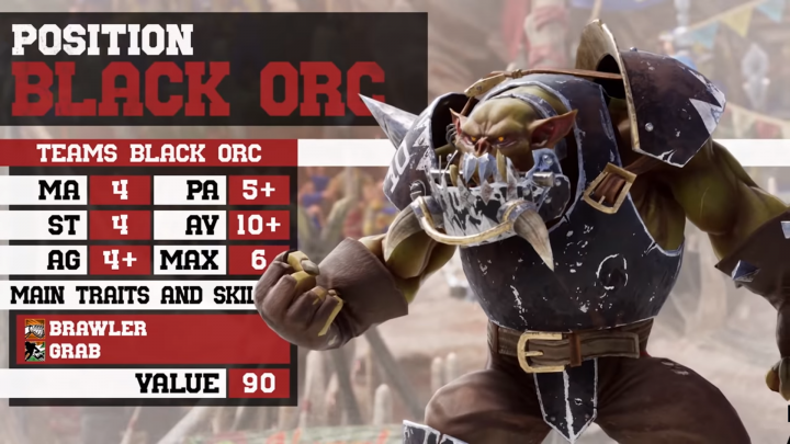 Nuevo tráiler de Blood Bowl III centrado en uno de los nuevos equipos, los brutales Orcos Negros