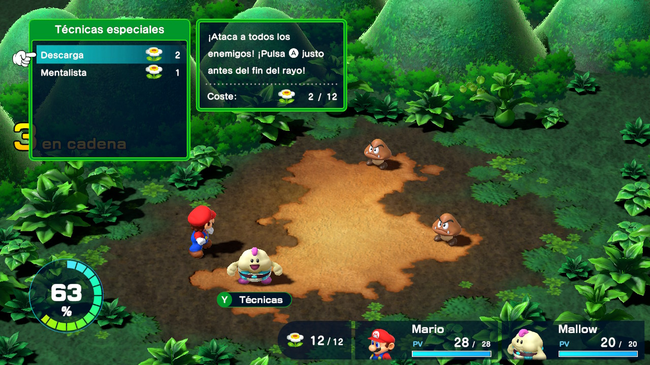 Los combates de Super Mario RPG mantienen la esencia del clásico de SNES