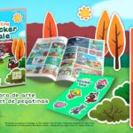 La edición fisica de A Tiny Sticker Tale trae un libro de pegatinas.