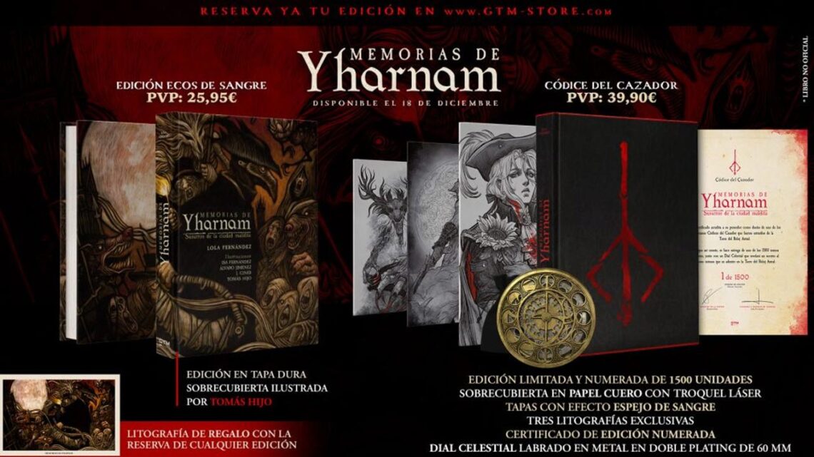 Memorias de Yharnam: Susurros de la ciudad maldita, el nuevo libro de GTM Ediciones a le venta el 18 de diciembre